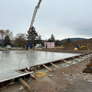 31 Betonmischer für die Bodenplatte